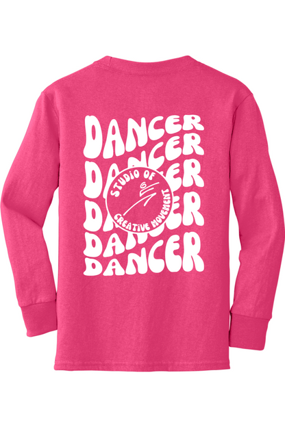 Studio of Creative Movement Dancer Long Sleeve Cotton T-Shirt - Youth