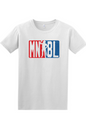 Men's Night Baseball League Blue/Red Relaxed Fit Cotton T-Shirt - Unisex Adult