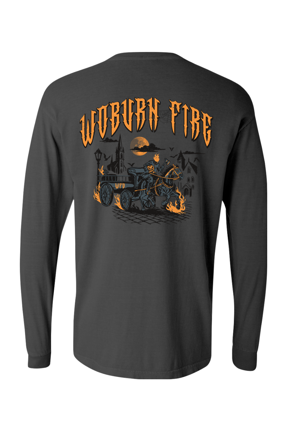 Woburn Fire Halloween 2025 Comfort Colors Long Sleeve T-Shirt - Unisex Adult