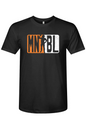 Men's Night Baseball League Orange/White Tri-Blend T-Shirt - Unisex Adult