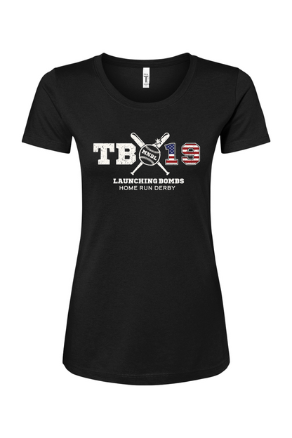 TB19 Red White & Blue Cotton Blend T-Shirt - Women's