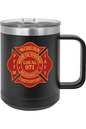 Woburn Fire Local 971 - 15oz Insulated Coffee Mug with Slider Lid