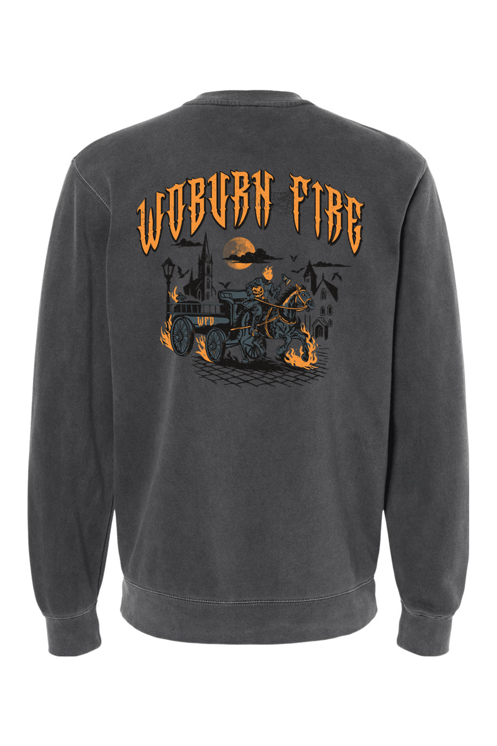 Woburn Fire Halloween 2025 Pigment-Dyed Crewneck Sweatshirt - Unisex Adult
