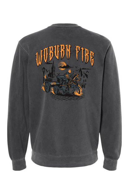 Woburn Fire Halloween 2025 Pigment-Dyed Crewneck Sweatshirt - Unisex Adult