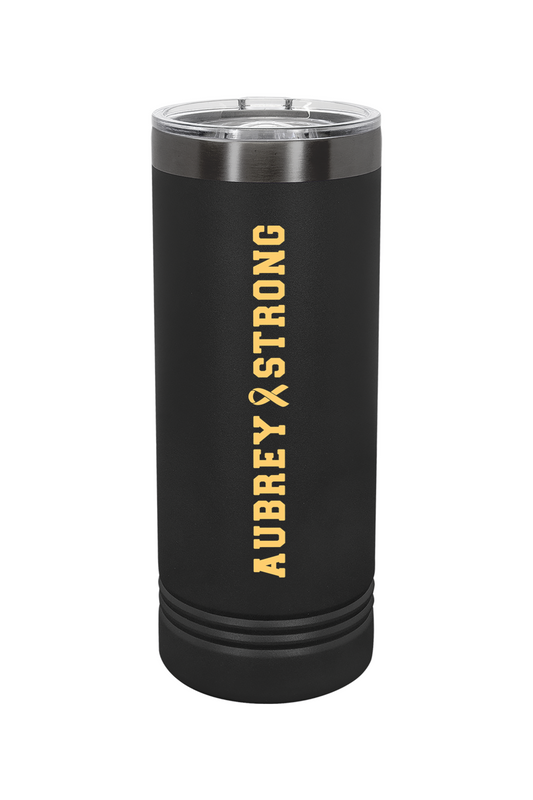 Aubrey Strong 22 oz. ION-Plated Skinny Tumbler with Slider Lid