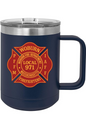 Woburn Fire Local 971 - 15oz Insulated Coffee Mug with Slider Lid