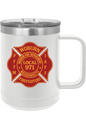 Woburn Fire Local 971 - 15oz Insulated Coffee Mug with Slider Lid