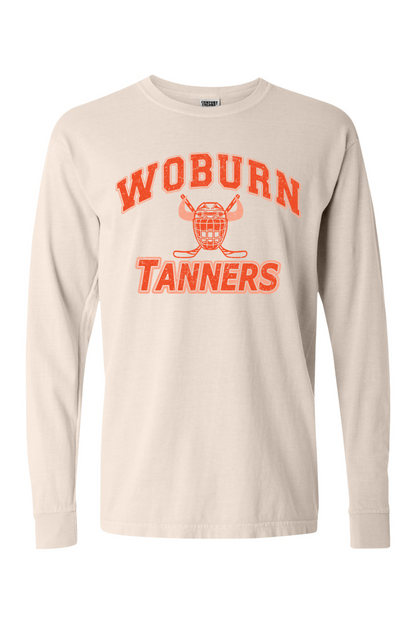 Woburn Tanners Hockey Mask Comfort Colors Long Sleeve T-Shirt - Unisex Adult