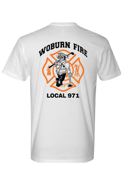 Woburn Fire Golf 100% Cotton Fitted T-Shirt - Unisex Adult