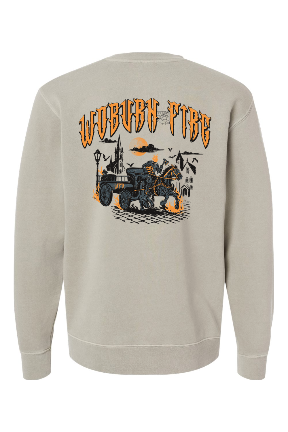 Woburn Fire Halloween 2025 Pigment-Dyed Crewneck Sweatshirt - Unisex Adult
