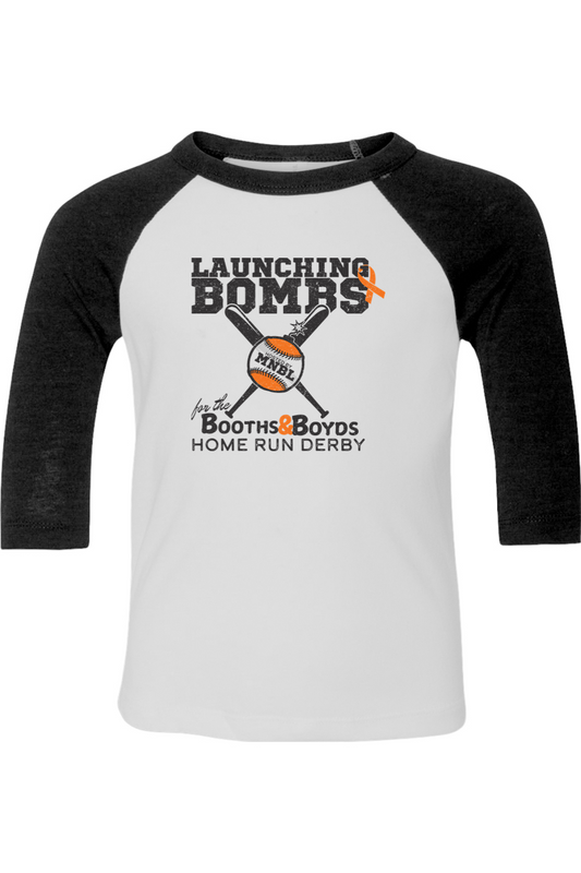 Home Run Derby for the Booths & Boyds Three-Quarter Sleeve Baseball Tee - Toddler