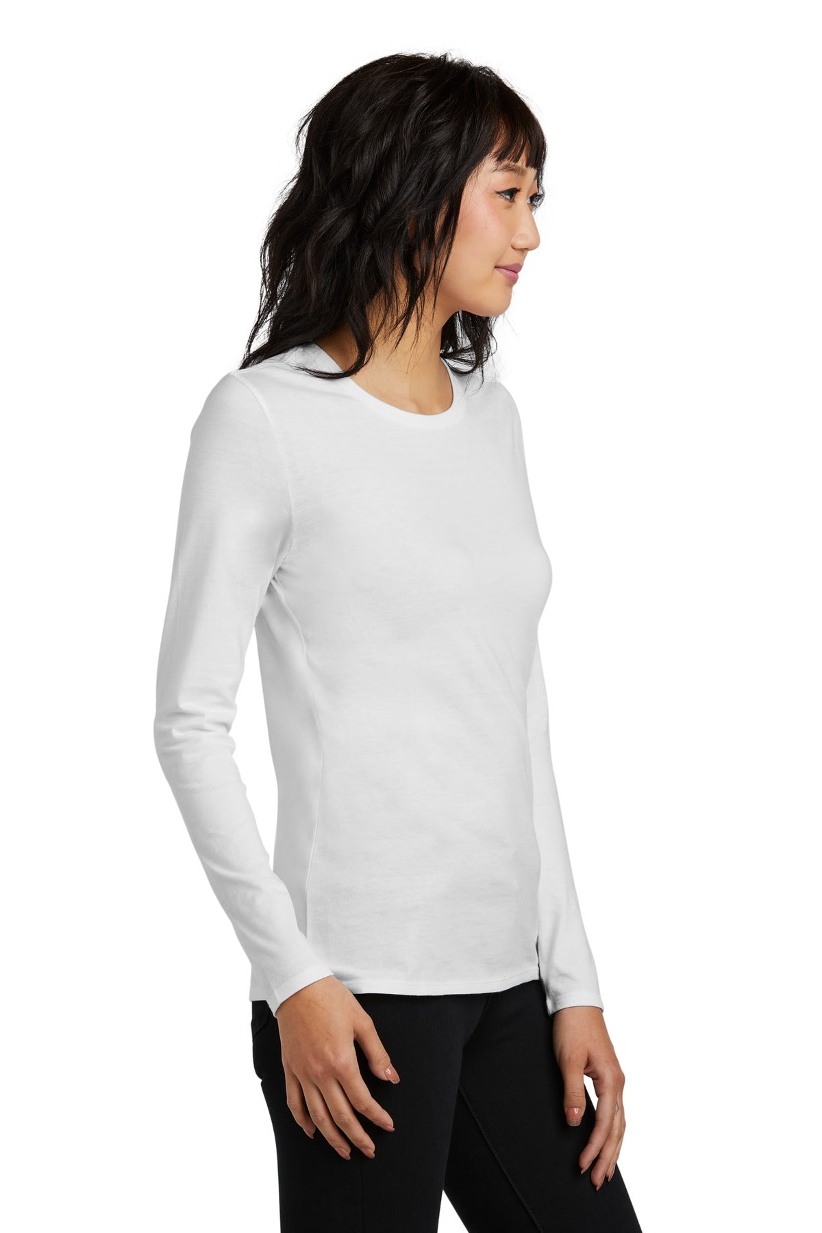 District Women's Perfect Blend CVC Long Sleeve Tee DT110