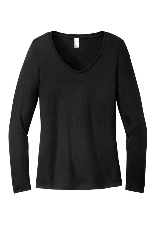 District Women's Perfect Tri Long Sleeve V-Neck Tee DT135