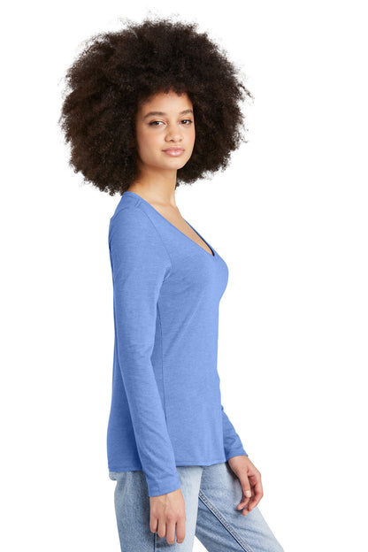 District Women's Perfect Tri Long Sleeve V-Neck Tee DT135