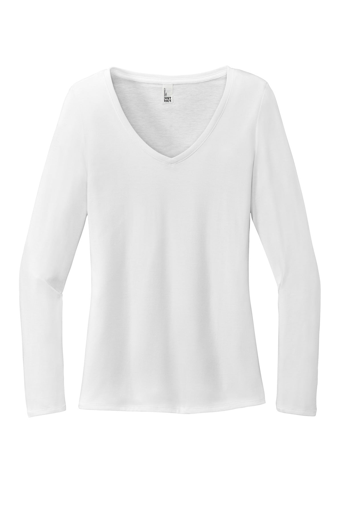 District Women's Perfect Tri Long Sleeve V-Neck Tee DT135