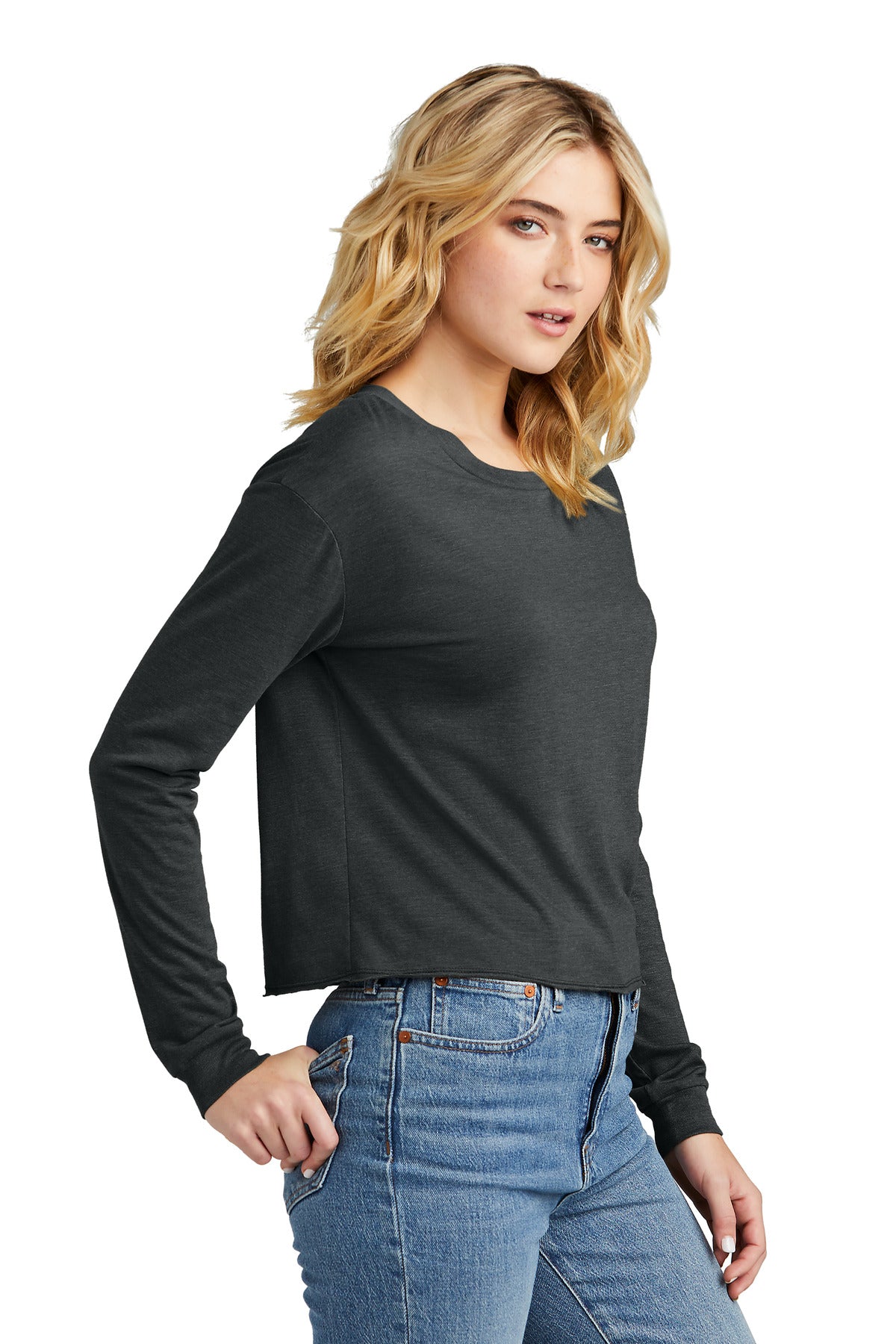 District Women's Perfect Tri Midi Long Sleeve Tee DT141