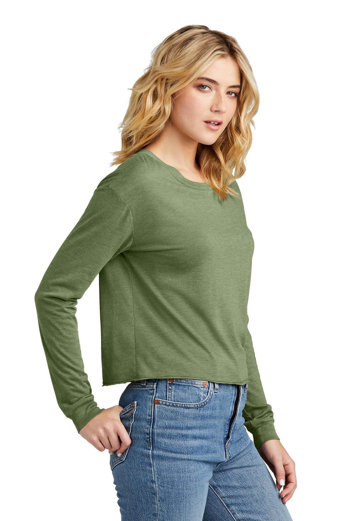 District Women's Perfect Tri Midi Long Sleeve Tee DT141