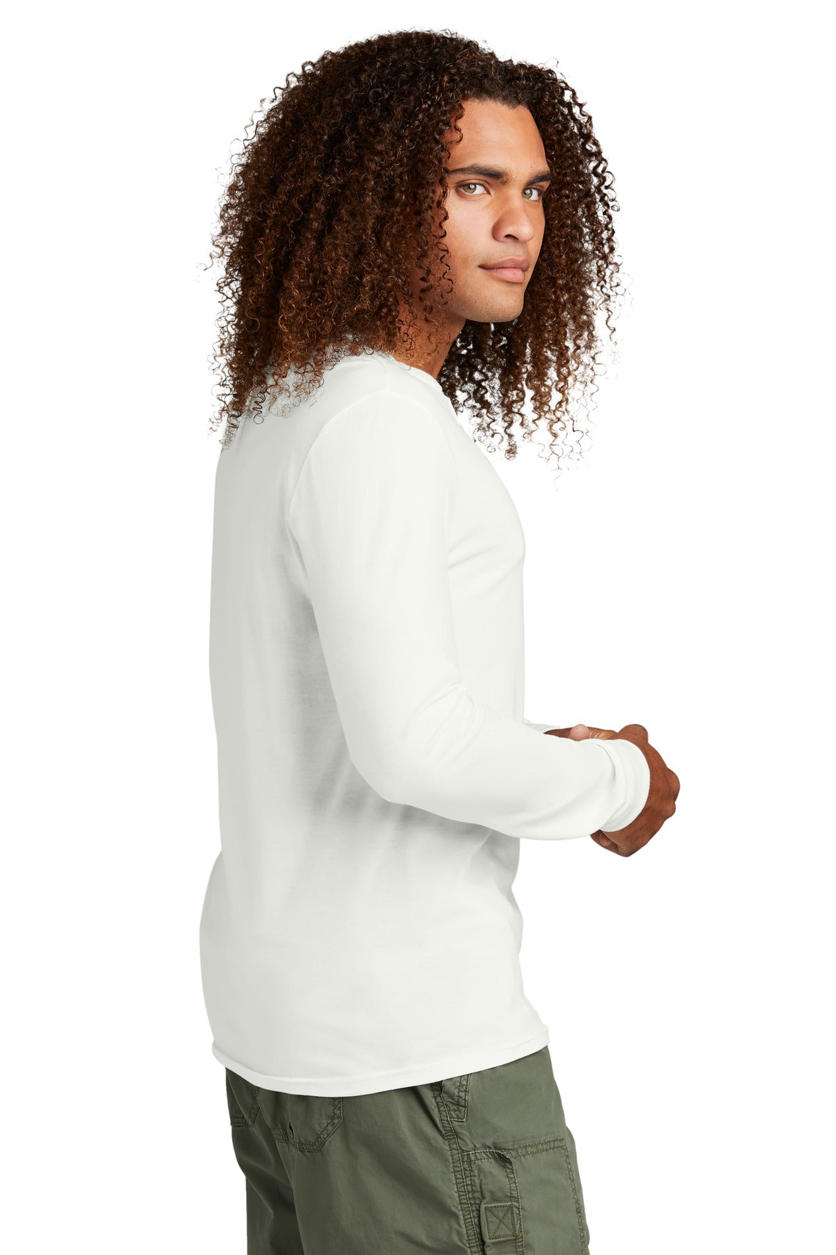 District Perfect Tri Long Sleeve Henley DT145