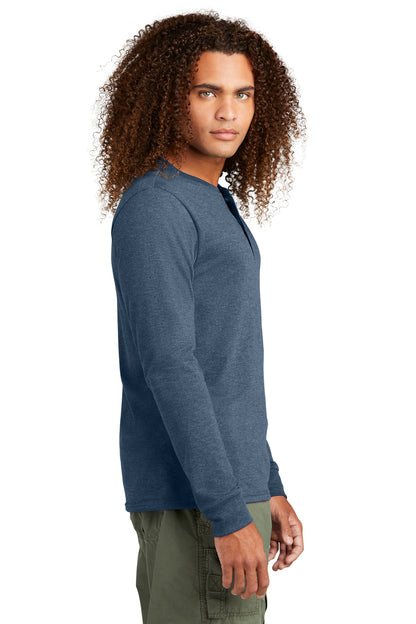 District Perfect Tri Long Sleeve Henley DT145