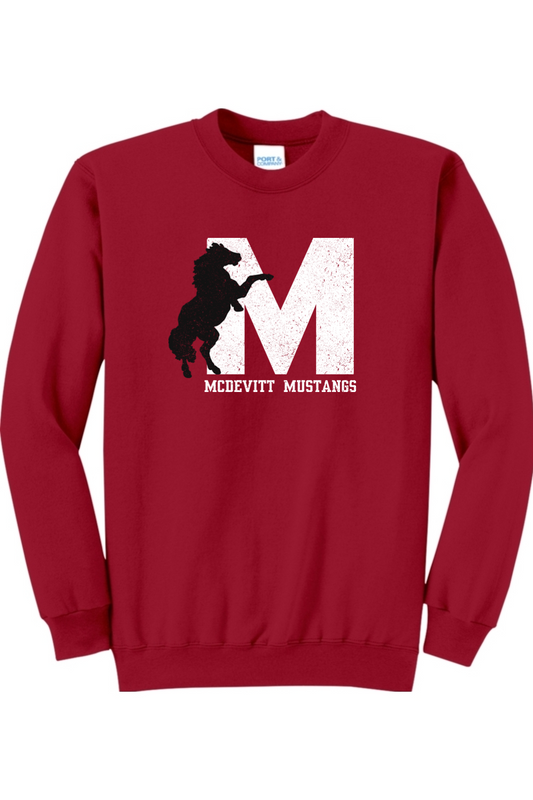 McDevitt Mustangs Crewneck Sweatshirt - Unisex Adult