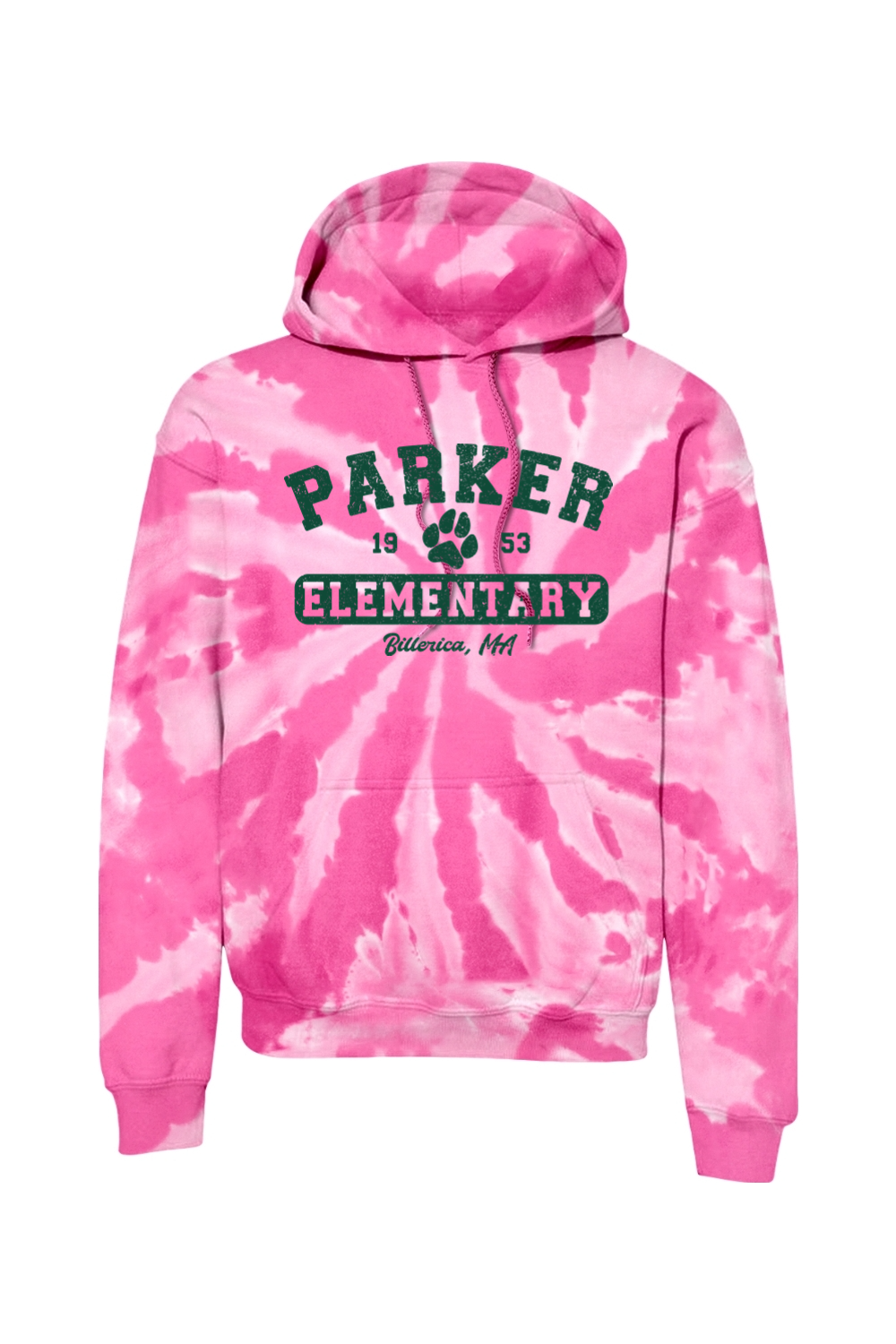 Parker Elementary Paw Tie-Dye Hoodie - Adult