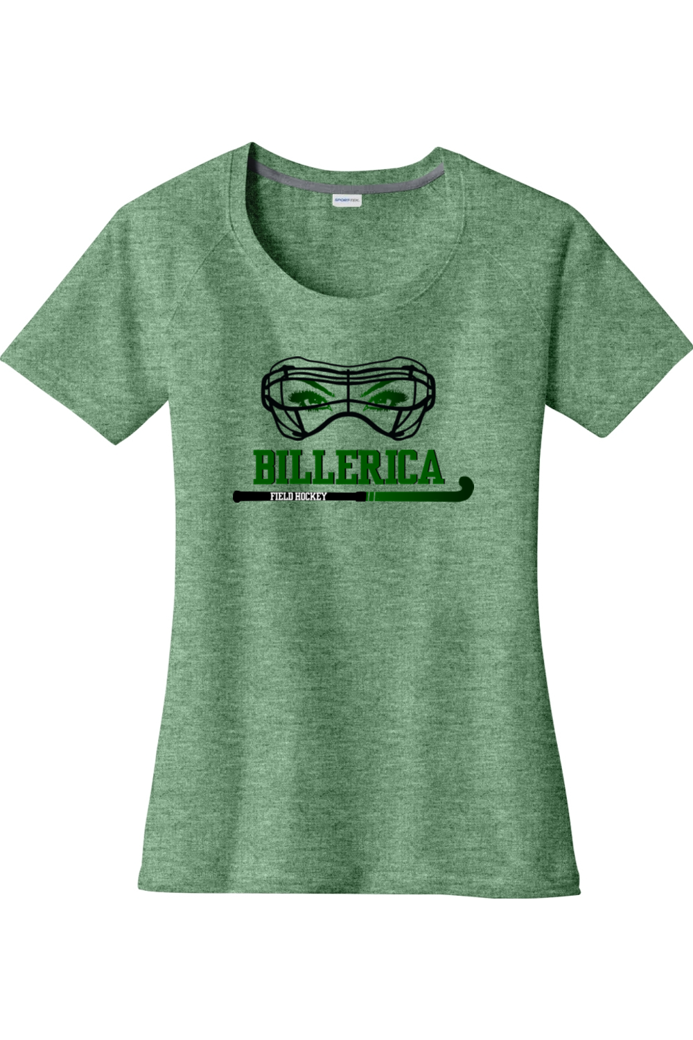 Billerica Field Hockey Ladies PosiCharge Tri-Blend Wicking Scoop Neck Raglan Tee