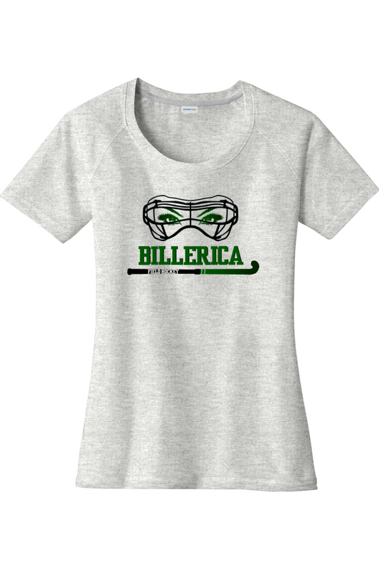 Billerica Field Hockey Ladies PosiCharge Tri-Blend Wicking Scoop Neck Raglan Tee