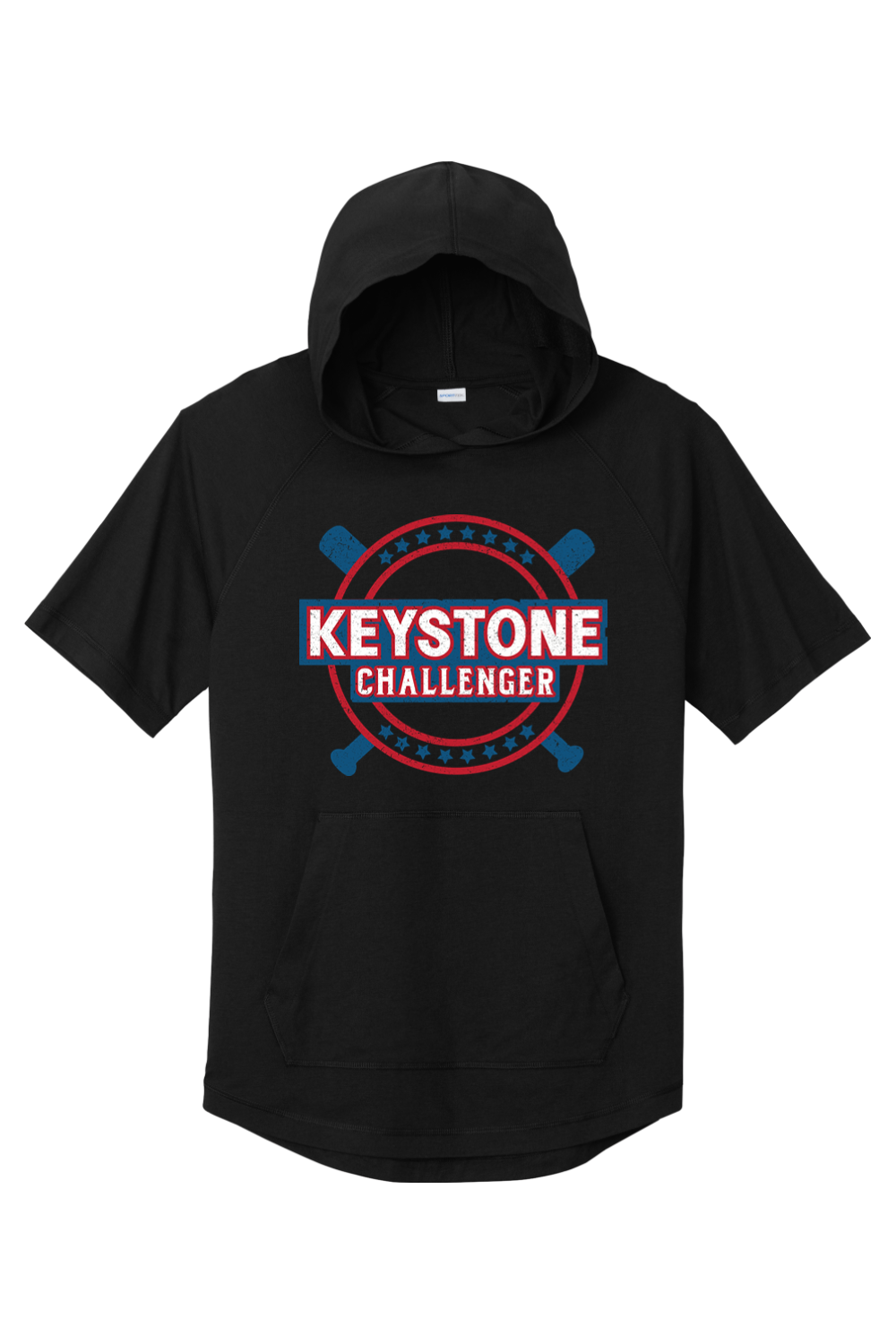 Keystone Challenger Patriotic Tri-Blend Wicking Short Sleeve Hoodie