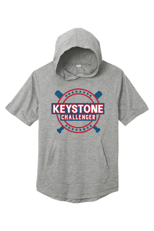 Keystone Challenger Patriotic Tri-Blend Wicking Short Sleeve Hoodie