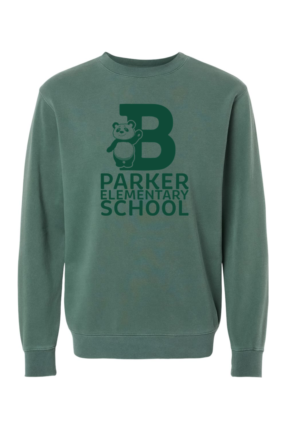 Parker Elementary Panda Pigment-Dyed Crewneck Sweatshirt - Unisex Adult