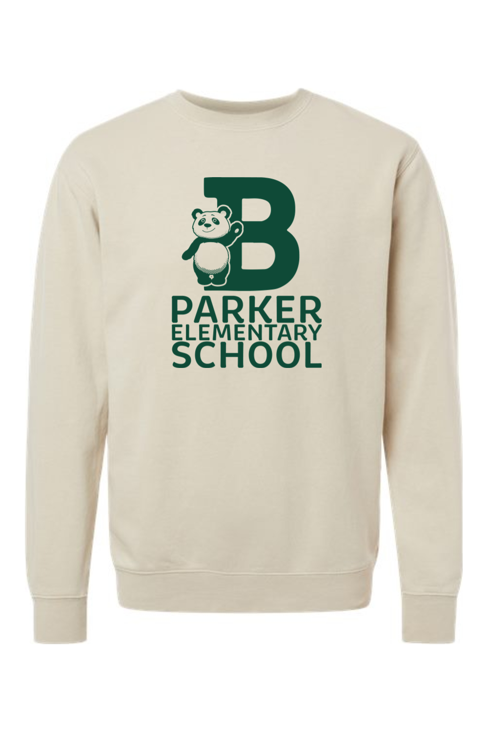 Parker Elementary Panda Pigment-Dyed Crewneck Sweatshirt - Unisex Adult