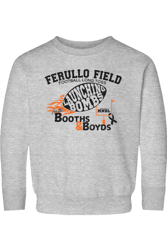 Football Long Toss for the Booths & Boyds Crewneck Sweatshirt - Toddler