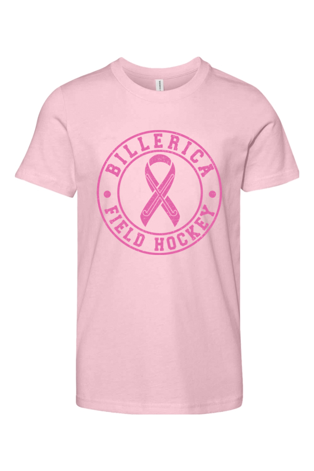 Billerica Field Hockey Breast Cancer Awareness - Cotton T-Shirt - Youth