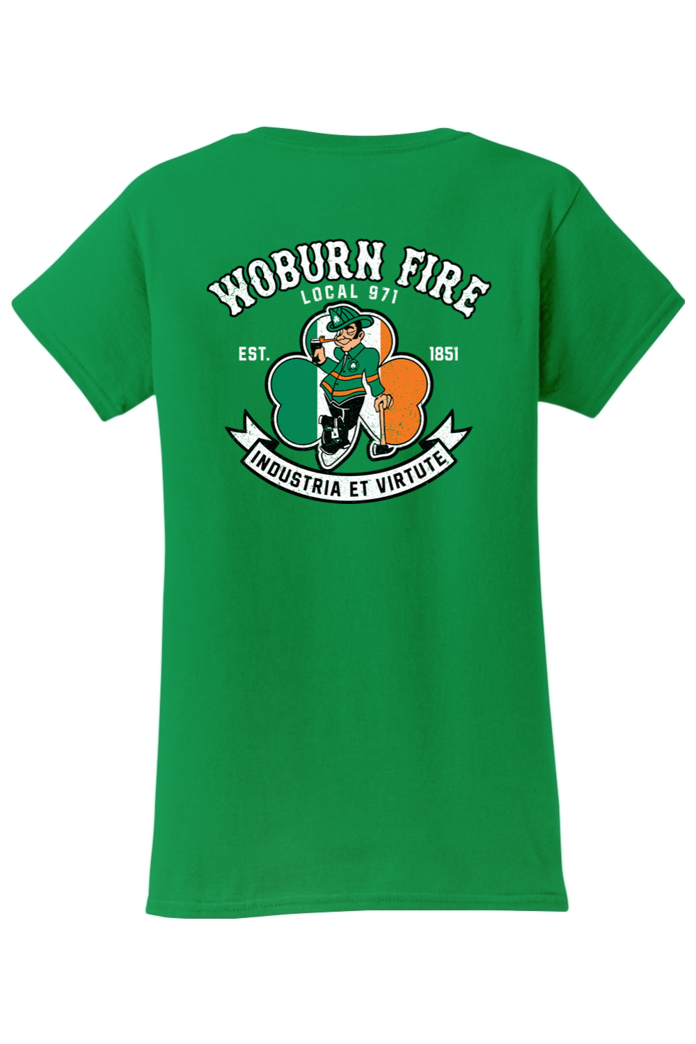 Local 971 Woburn Fire Dept. 100% Cotton Semi-fitted T-Shirt - Women's