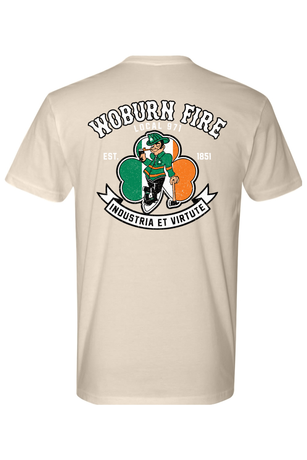 Local 971 Woburn Fire Dept. 100% Cotton Fitted T-Shirt - Unisex Adult