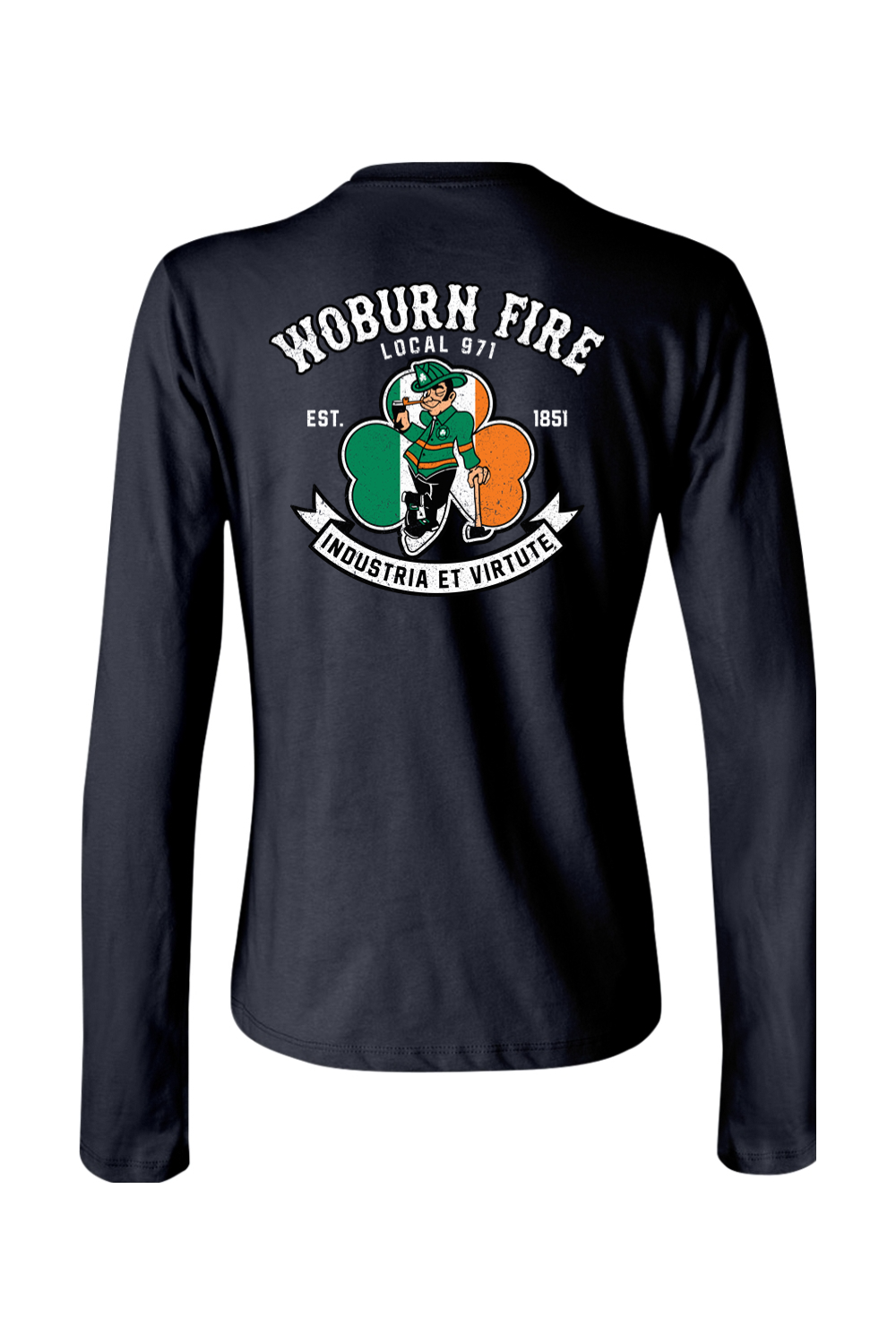 Local 971 Woburn Fire Dept. Long Sleeve Women's T-Shirt