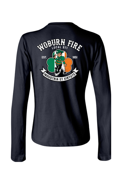 Local 971 Woburn Fire Dept. Long Sleeve Women's T-Shirt