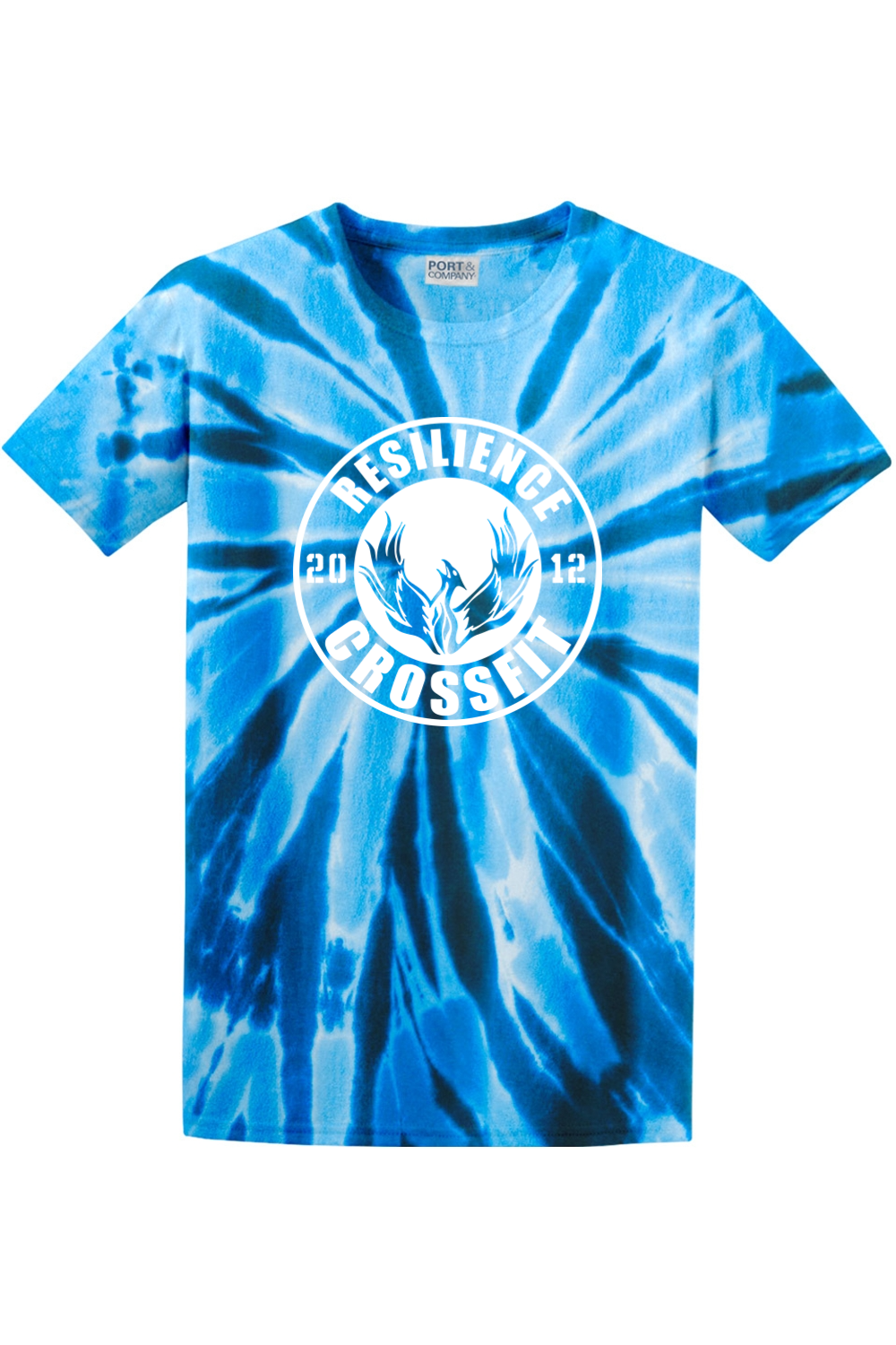 Resilience Crossfit Blue Tie-Dye T-Shirt - Unisex