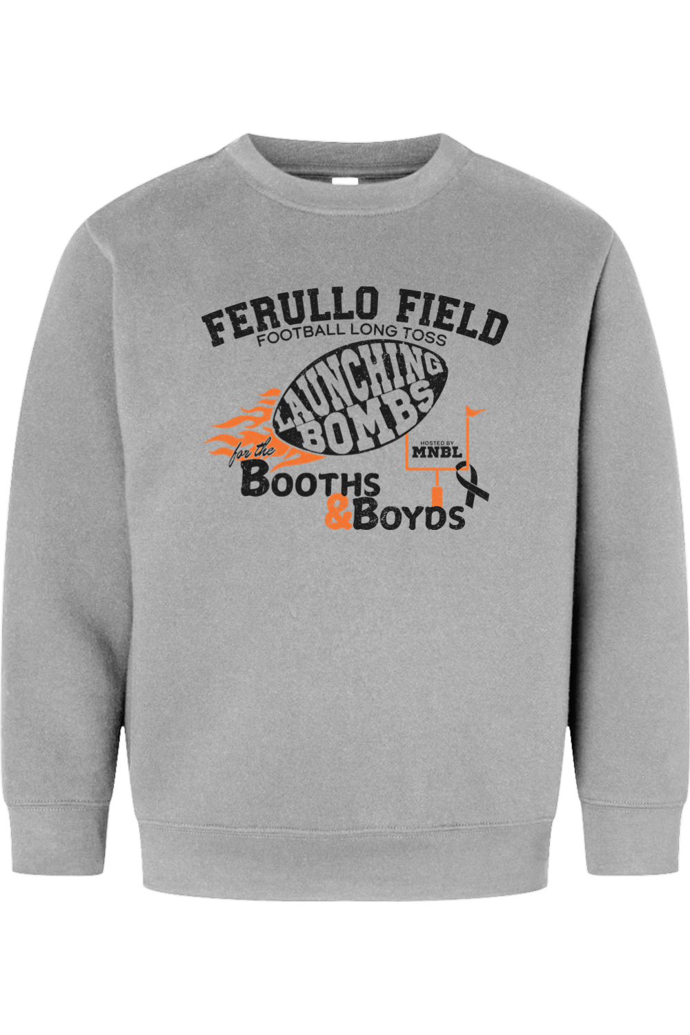 Football Long Toss for the Booths & Boyds Crewneck Sweatshirt - Youth