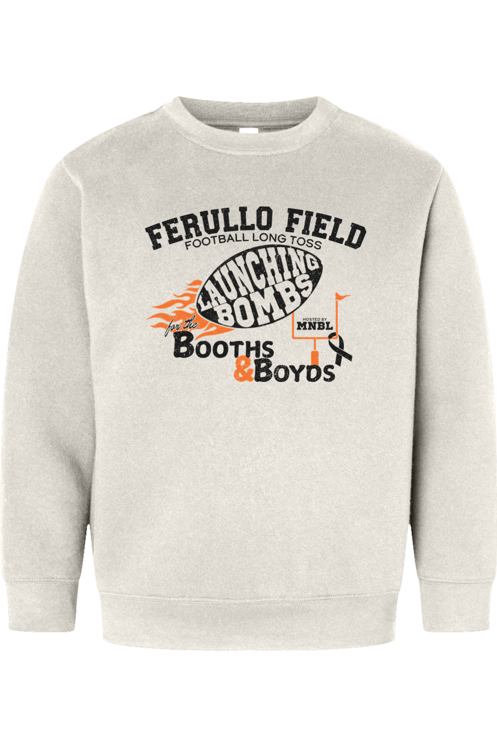 Football Long Toss for the Booths & Boyds Crewneck Sweatshirt - Youth