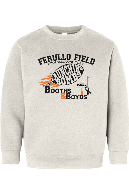 Football Long Toss for the Booths & Boyds Crewneck Sweatshirt - Youth