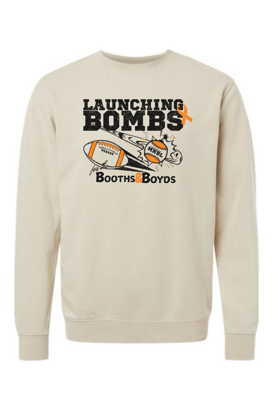 Launch Bombs for the Booths & Boyds Pigment-Dyed Crewneck Sweatshirt - Unisex Adult