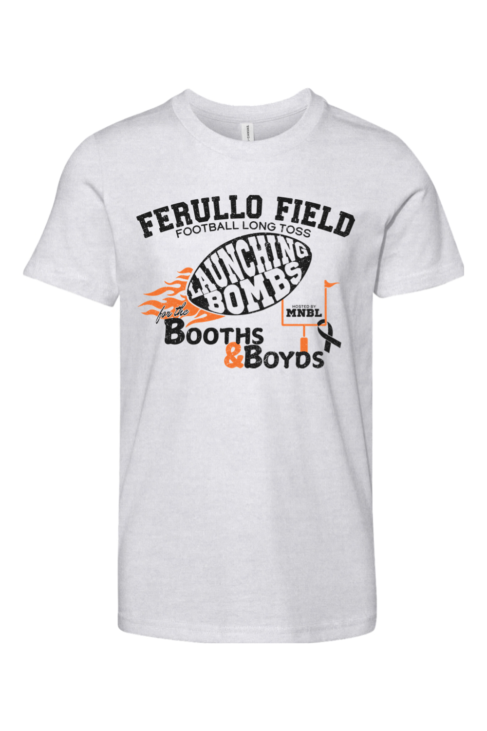 Football Long Toss for the Booths & Boyds - Cotton T-Shirt - Youth