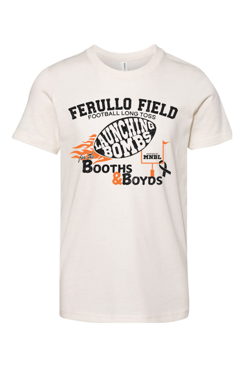 Football Long Toss for the Booths & Boyds - Cotton T-Shirt - Youth