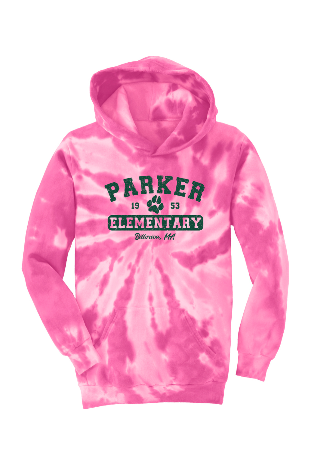 Parker Elementary Paw Tie-Dye Hoodie - Youth