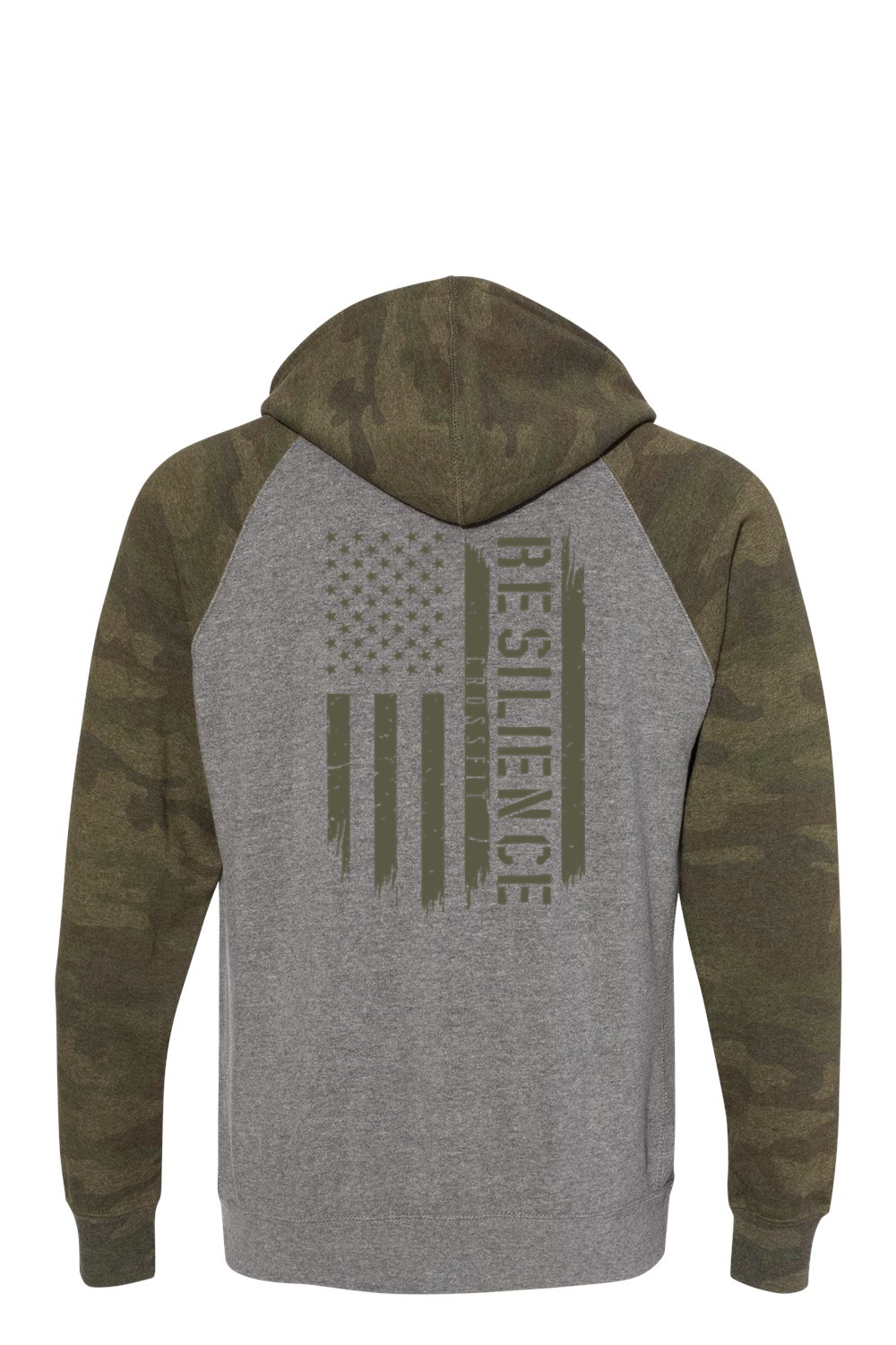 Resilience Crossfit Flag Unisex Raglan Hoodie