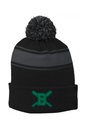 Billerica Softball Stripe Pom Pom Beanie
