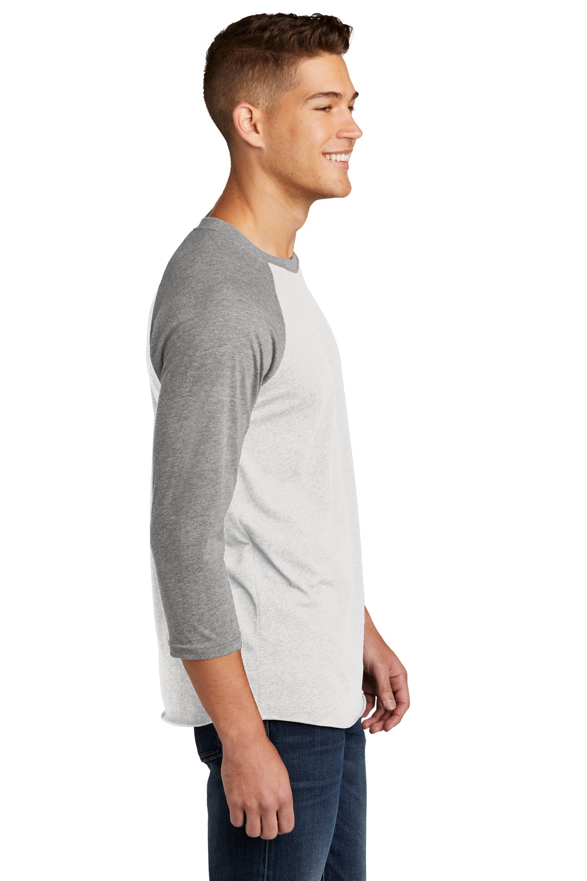 Next Level Apparel Unisex Tri-Blend 3/4-Sleeve Raglan Tee. NL6051