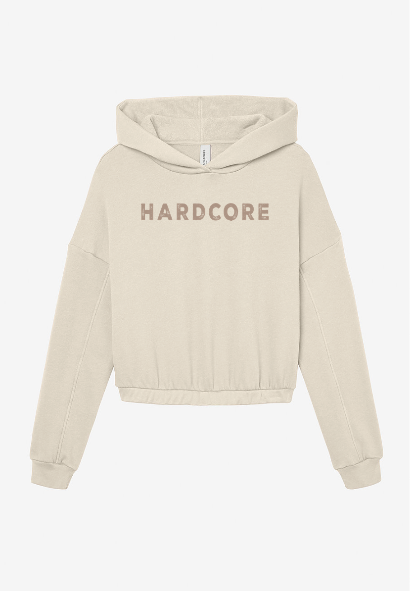 Live Hard ; Love Hard ; Cinched Bottom Hoodie