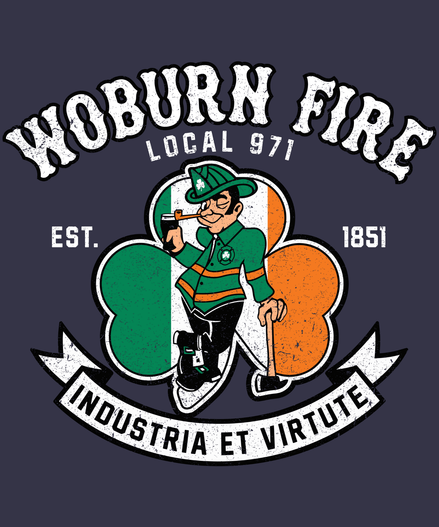 Local 971 Woburn Fire Dept. Long Sleeve T-Shirt - Unisex Adult